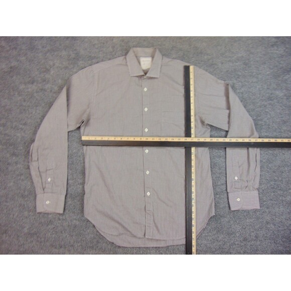 Billy Reid Shirt Mens Med Slim Cut Black White Check Long Sleeve - Picture 5 of 7